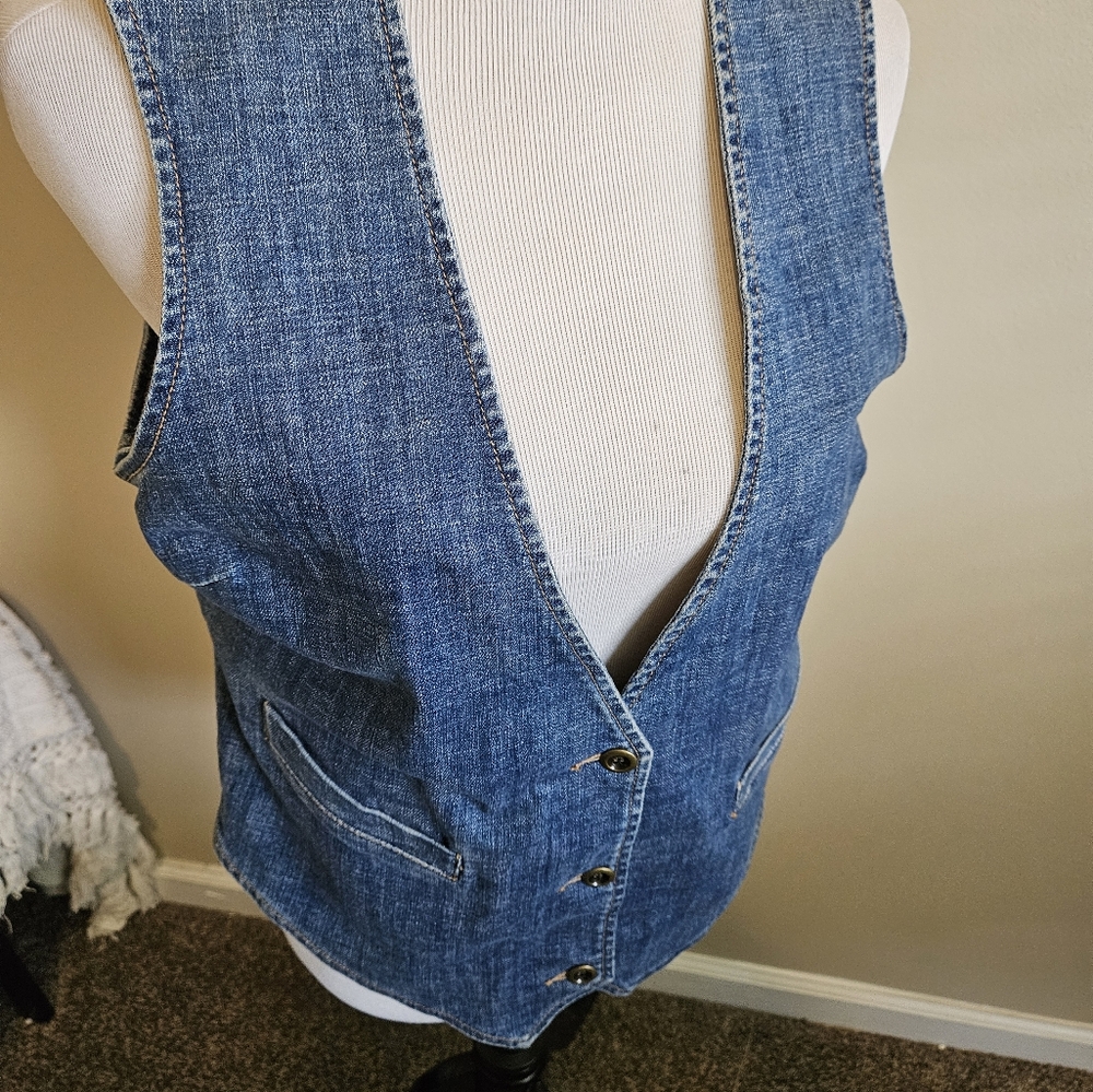 London Denim Button-Up Vest Size XL - Picture 10 of 14